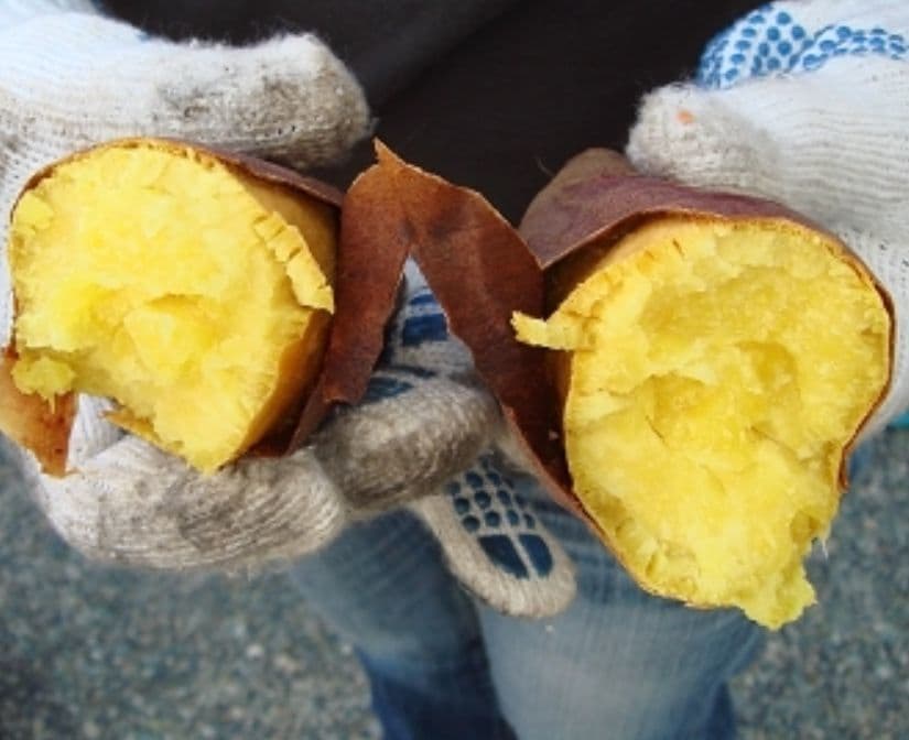 おいしそうに焼けた焼き芋